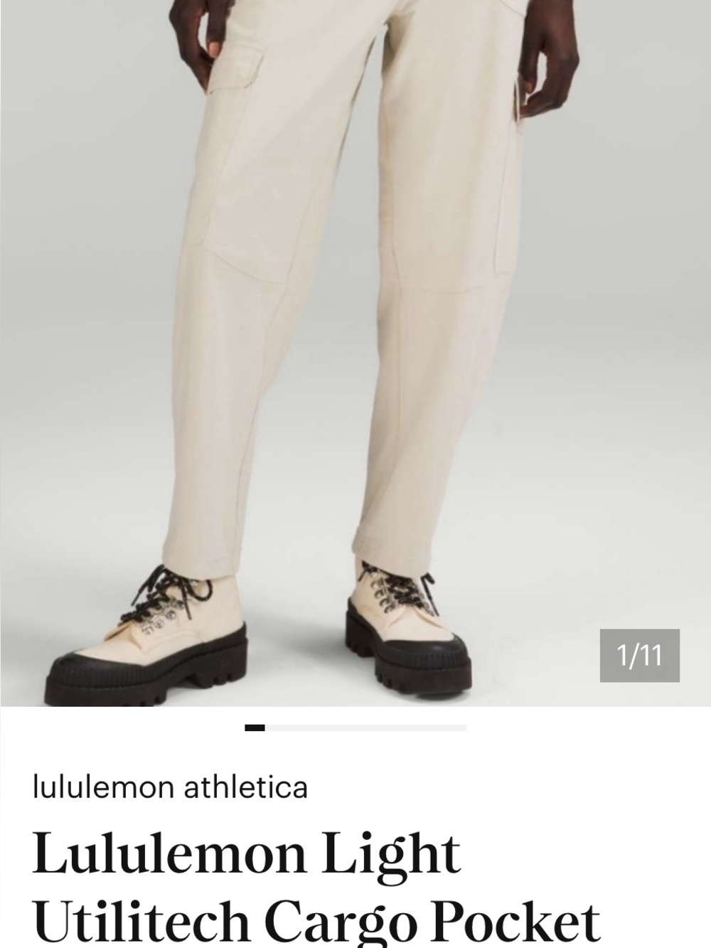 lululemon athletica Light Beige Cargo Trousers